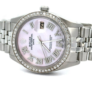 34mm Rolex Watch with Stainless Steel Jubilee Band