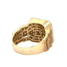Load image into Gallery viewer, 14k yellow gold and diamond Men`s Ring with Baguette and Round diamonds