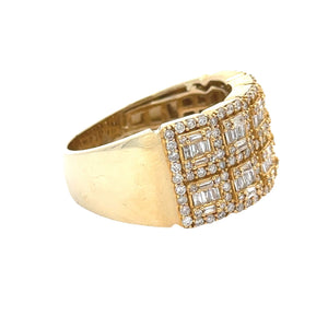 14k yellow gold and diamond Men`s Band