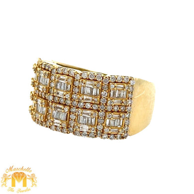 14k yellow gold and diamond Men`s Band