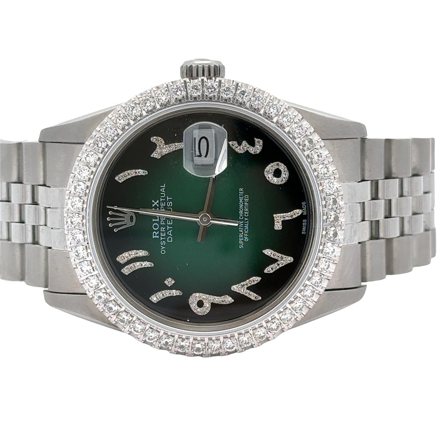 36mm Rolex Watch with Stainless Steel Jubilee Band + 14k white gold and diamond Bracelet (Father`s Day Special)