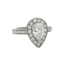 Load image into Gallery viewer, 18k white gold and diamond Pear shape Engagement Ring