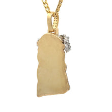 Load image into Gallery viewer, Yellow Gold and Diamond Jesus Pendant and Yellow Gold Cuban Chain