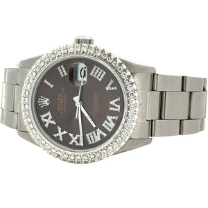Model number: 16030  36mm Rolex Diamond Watch with Stainless Steel Oyster Band