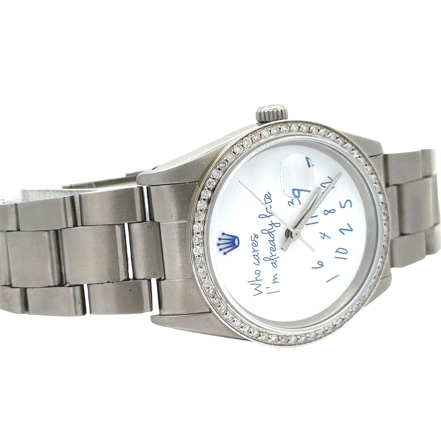 34mm Rolex Watch with Stainless Steel Oyster Band
