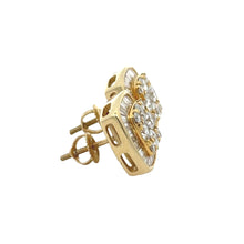 Load image into Gallery viewer, 14k white gold and diamond Earrings with Round Diamonds
