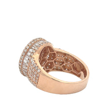 Load image into Gallery viewer, 14k Rose Gold and Diamond Men`s Ring with Baguette and Round Diamonds