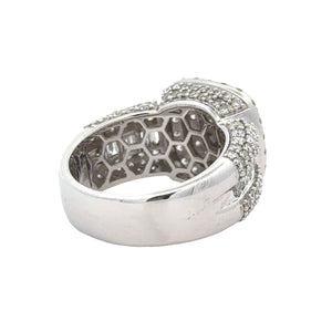 14k white gold and diamond Men`s Ring with Baguette and Round Diamonds