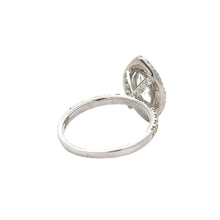 Load image into Gallery viewer, 18k white gold and diamond Engagement Ring with marquise and round diamonds