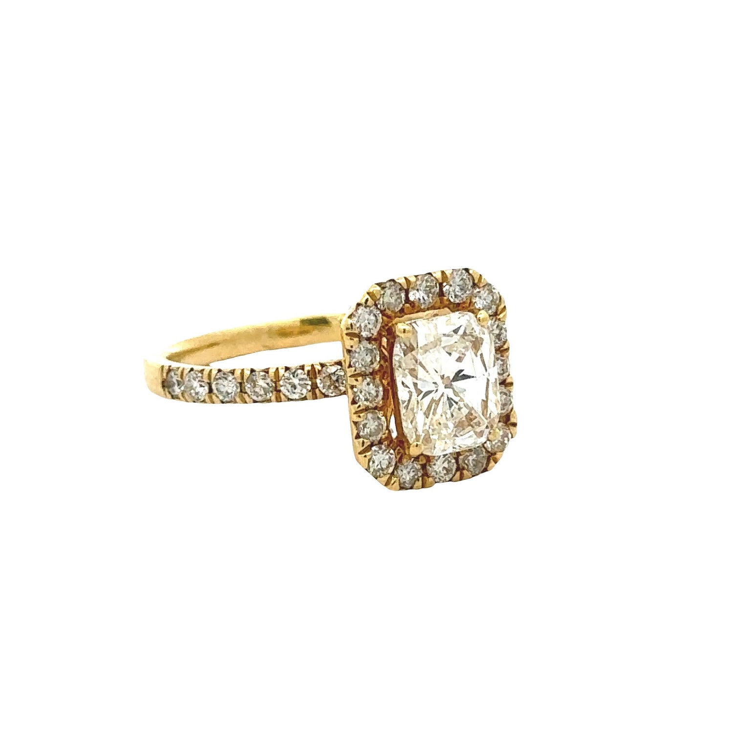 18k yellow gold and diamond Engagement Ring