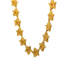 Load image into Gallery viewer, Yellow Gold and Diamond Star Necklace with Round Diamonds