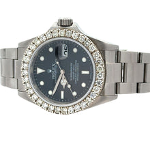 Load image into Gallery viewer, 40mm Rolex Watch with Stainless Steel oyster band + White Gold and Diamond Cross Bracelet