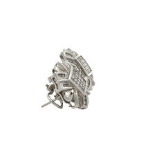 Load image into Gallery viewer, 14k white gold and diamond Earrings