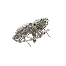 Load image into Gallery viewer, 14k white gold and diamond Earrings
