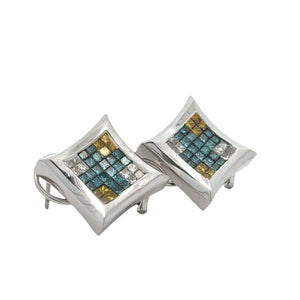 14k white gold and diamond Earrings