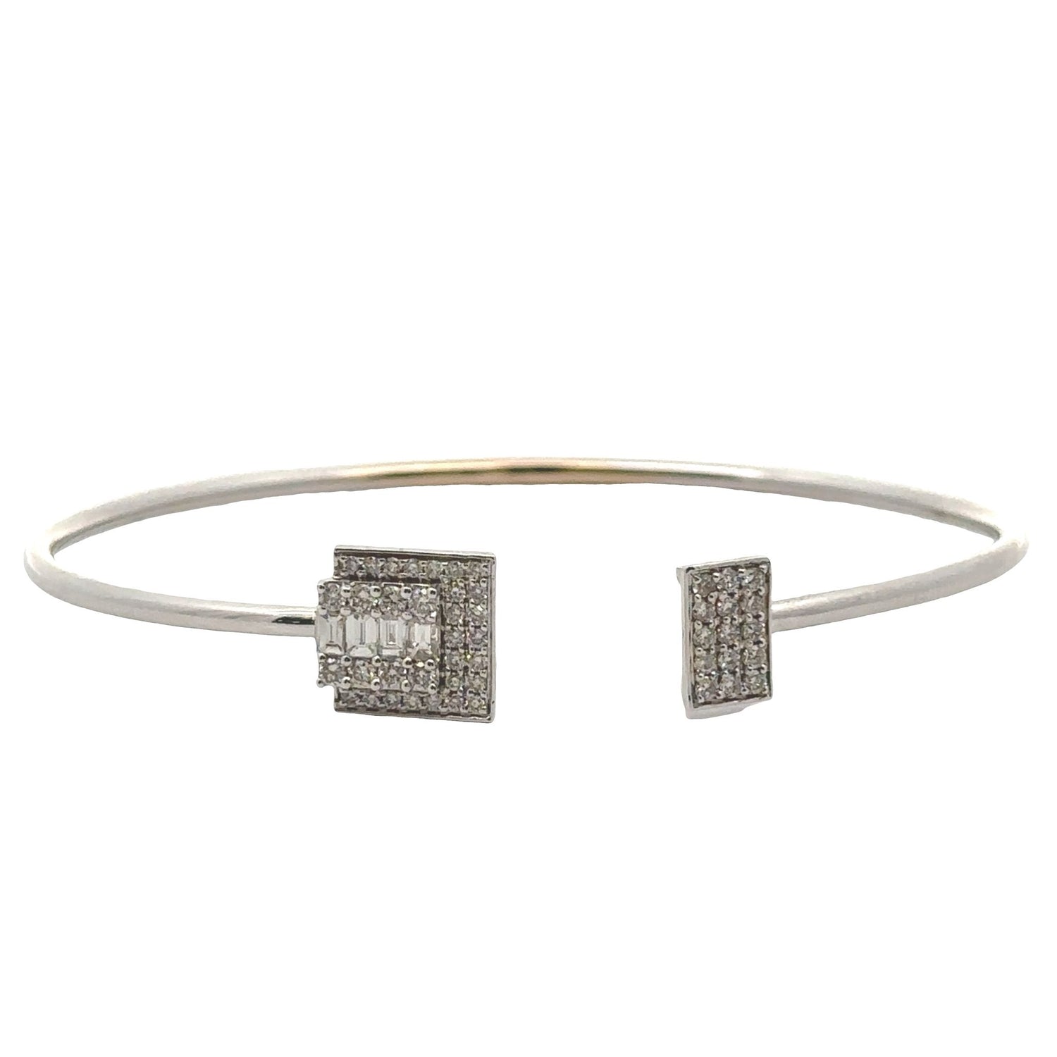 14k gold and diamond Bangle (choose your color)