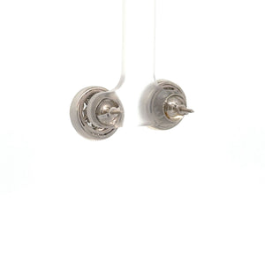 14k White gold and Diamond Earrings and Necklace