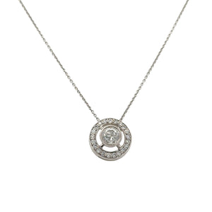 14k White gold and Diamond Earrings and Necklace