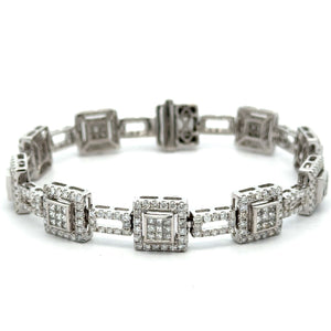 14K Gold Diamond Bracelet | 5.15ct Natural Round Diamonds – Elegant Fine Jewelry (choose your color)