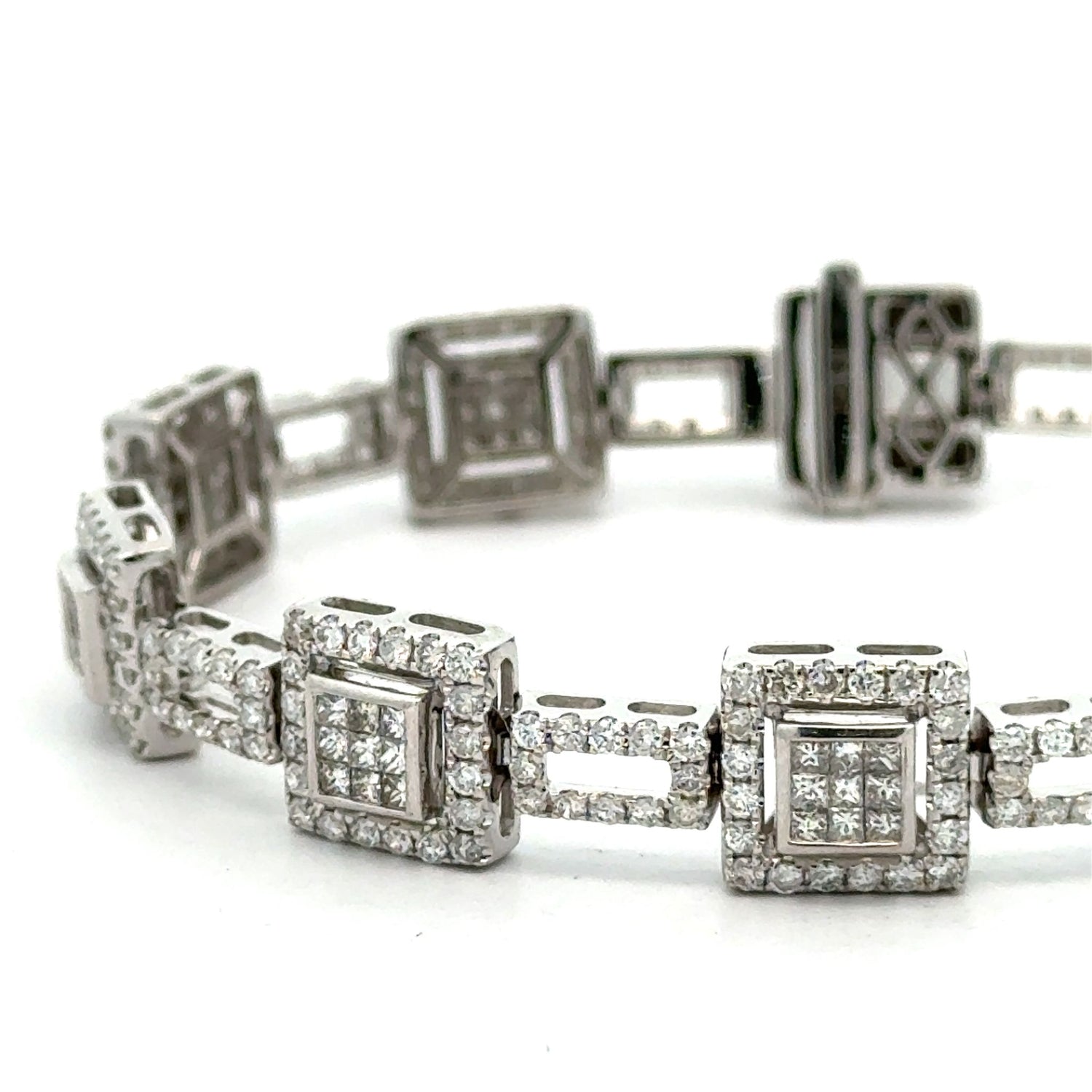 14K Gold Diamond Bracelet | 5.15ct Natural Round Diamonds – Elegant Fine Jewelry (choose your color)