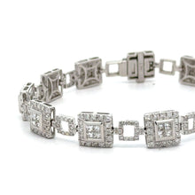 Load image into Gallery viewer, 14K White Gold Diamond Bracelet – 3.75ct Natural Round Diamonds | Elegant Fine Jewelr