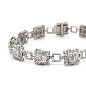 14K White Gold Diamond Bracelet – 3.75ct Natural Round Diamonds | Elegant Fine Jewelr
