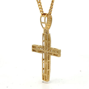 14K Gold Cross Pendant, Diamond Ring & 10K Cuban Chain Set – 5 Piece Jewelry Set.