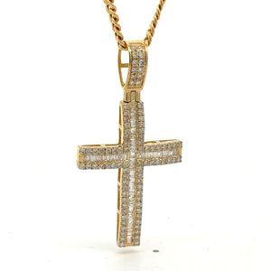 14K Gold Cross Pendant, Diamond Ring & 10K Cuban Chain Set – 5 Piece Jewelry Set.