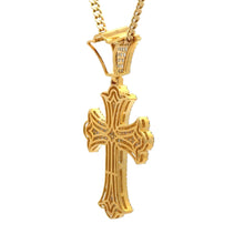 Load image into Gallery viewer, Yellow Gold Diamond Cross Pendant + Cuban Chain | 2.30ct