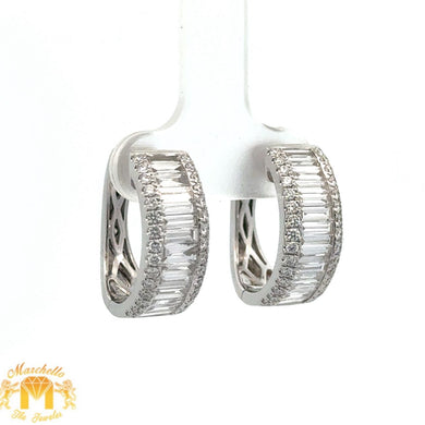 18K White Gold Diamond Fancy Earrings | 2.24ct VVS/VS Clarity