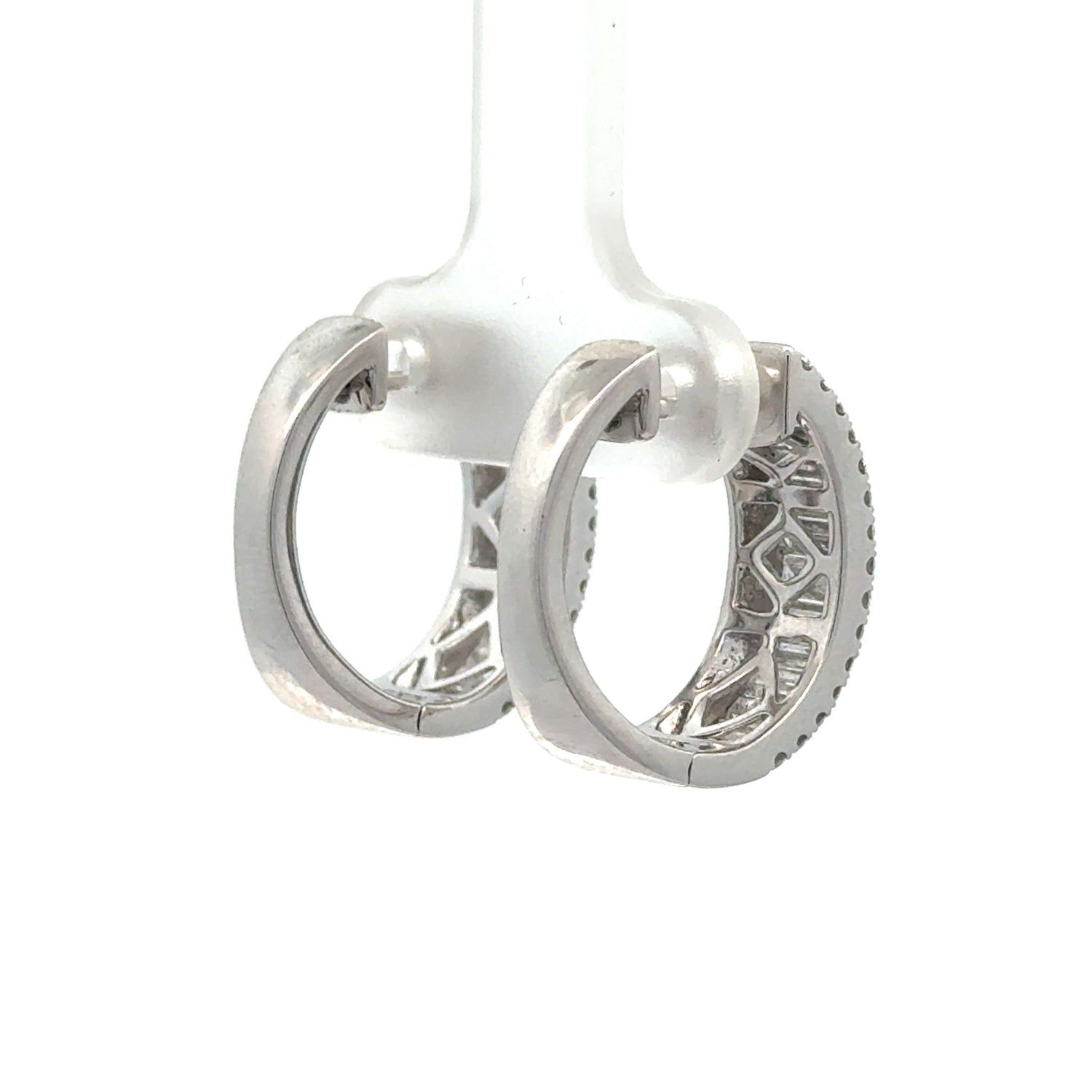 18K White Gold Diamond Fancy Earrings | 2.24ct VVS/VS Clarity