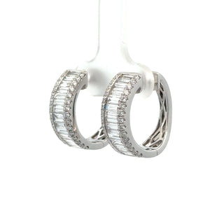18K White Gold Diamond Fancy Earrings | 2.24ct VVS/VS Clarity