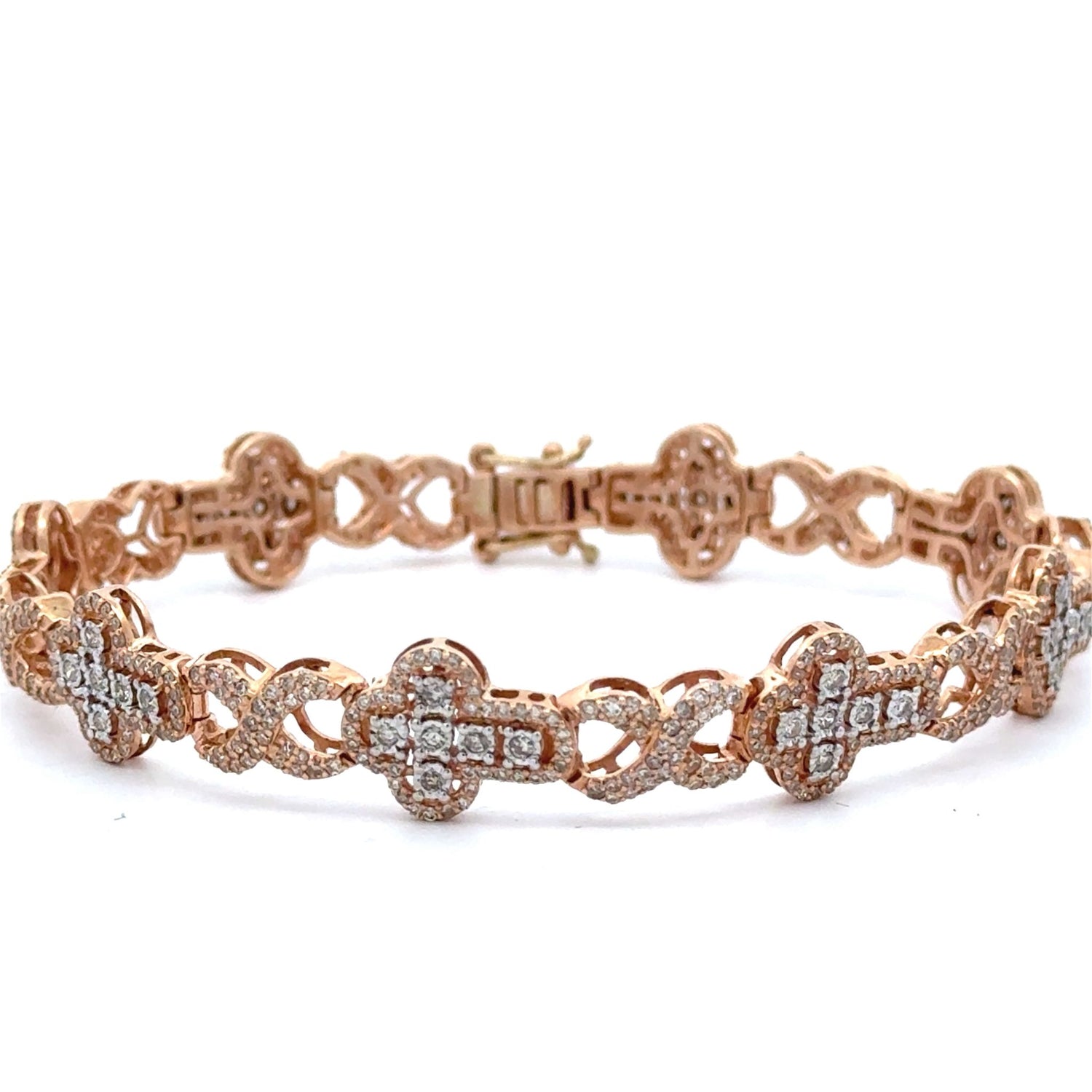 4-Piece Rose Gold Diamond Jewelry Set – Bracelet, Earrings & Gift | Marchello the Jeweler