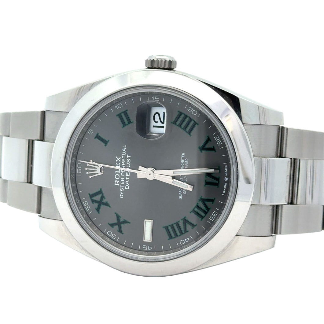 Rolex Datejust 41mm Model 126300 - Wimbledon Dial, Stainless Steel Oyster Bracelet (2022, Mint Condition)