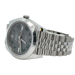Rolex Datejust 41mm Model 126300 - Wimbledon Dial, Stainless Steel Jubilee Bracelet (2024, papers)