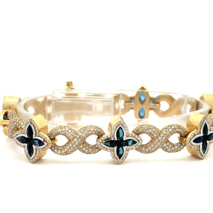 Yellow Gold and Diamond Jesus Head Pendant approx. 2.60ct + Bracelet approx. 6.90ct | 5 Piece Jewelry Set