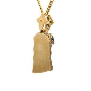 Yellow Gold and Diamond Jesus Head Pendant approx. 2.60ct + Bracelet approx. 6.90ct | 5 Piece Jewelry Set