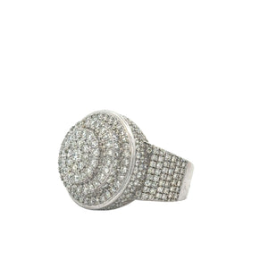 18k White Gold and Diamond Pendant + White Gold Ice Link Chain + 14k White Gold and Diamond Ring | Luxury Jewelry Set