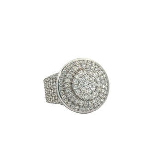 18k White Gold and Diamond Pendant + White Gold Ice Link Chain + 14k White Gold and Diamond Ring | Luxury Jewelry Set