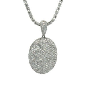 18k White Gold and Diamond Pendant + White Gold Ice Link Chain + 14k White Gold and Diamond Ring | Luxury Jewelry Set