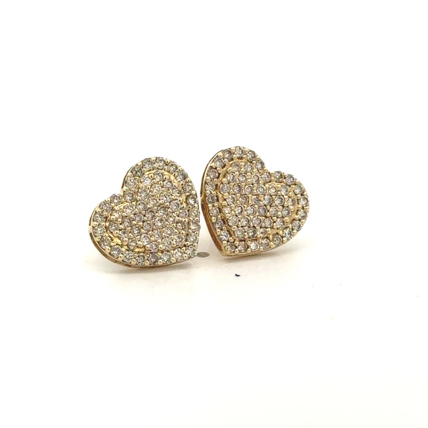 10K Yellow Gold Diamond Heart Earrings & Ring Set – 3-Piece Jewelry Collection | Marchello the Jeweler