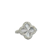 Load image into Gallery viewer, Gold and Diamond Clover Ring (choose your color)