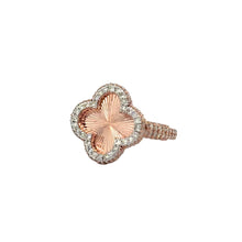 Load image into Gallery viewer, Gold and Diamond Clover Ring (choose your color)