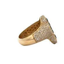 Load image into Gallery viewer, Yellow Gold Diamond Cross Ring – Multicolored Stones (choose your color)