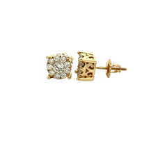 Load image into Gallery viewer, 14k Yellow Gold and Diamond Pendant + Earrings + 14k Gold Chain
