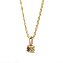 Load image into Gallery viewer, 14k Yellow Gold and Diamond Pendant + Earrings + 14k Gold Chain