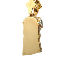 Load image into Gallery viewer, Gold and Diamond Jesus Head Pendant with Multicolored Stones (Choose Your Color)