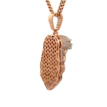Load image into Gallery viewer, Gold and Diamond Jesus Pendant + Gold Cuban Chain (choose your color)