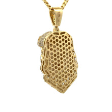 Load image into Gallery viewer, Gold and Diamond Jesus Pendant + Gold Cuban Chain (choose your color)