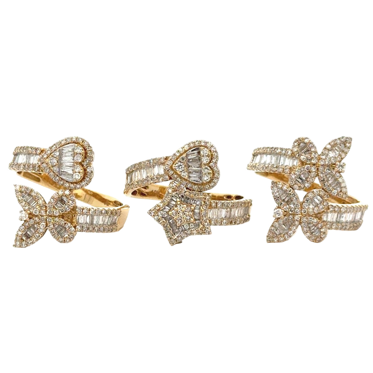 Yellow Gold and Diamond Ladies` Rings (choose your style)